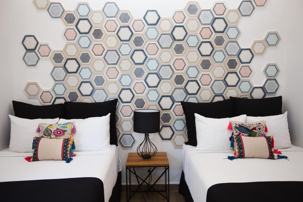 Casa Chukum Hotel Bacalar Exterior photo Hexagon wall art